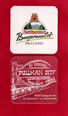 Hutthurmer Bayerwald Brauerei - Pullman City - ein ungebrauchter Bierdeckel