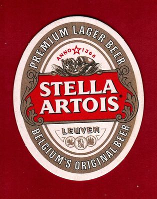 Brauerei Stella Artois Belgien - ein ungebrauchter Bierdeckel