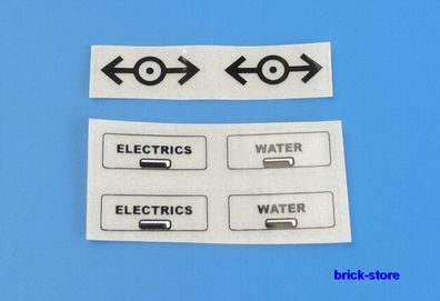 LEGO® (07) Sticker (7938) Aufkleber / Waggon / 2x Electrics/ Water