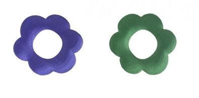 Serviettenringe "Blume" - 4 Stück - Farbe: dunkelblau oder kiwi