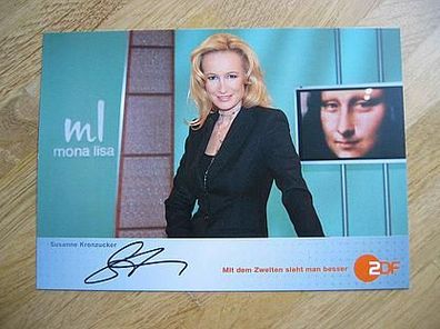 ZDF Fernsehmoderatorin Susanne Kronzucker - handsigniertes Autogramm!!!