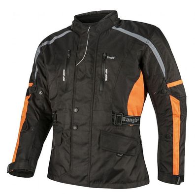 Bangla Motorradjacke Motorrad Textil Jacke Cordura schwarz orange grau M - 8 XL