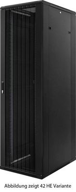 27 HE 19" Serverschrank mit Gitternetz-Türen vorne und hinten (BxTxH) 600x800x1400mm