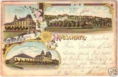 13054 Ak Lithographie Gruß aus Mobschatz 1902