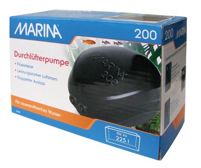 A11116 Marina Membranpumpe 200, Empfohlene Aquariengröße: bis 225 Liter