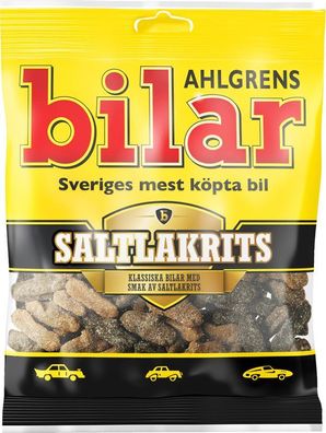Ahlgrens BILAR Saltlakrits - Lakritzgummi in Autoform 100g Tüte