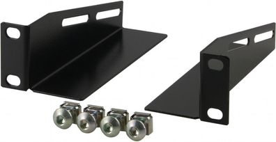 L-Befestigungswinkel für 10" Schrank, 136 mm, 2er Pack, schwarz (RAIL-310)