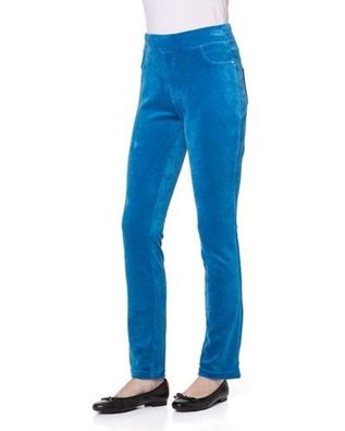 Hose Damen Jerseyhose in Samtoptik "blau" Gr. 44/46. Neu mit Etikett. Bequem & chic