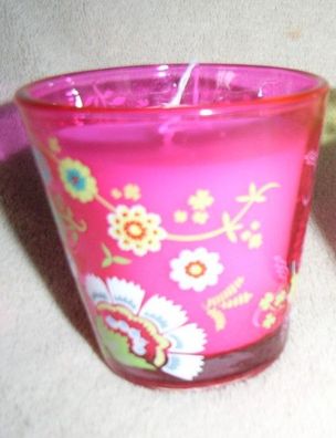 Kerze im Glas Auswahl pink oder grün Frühling / Ostern / Sommer / Party / Gartenfest