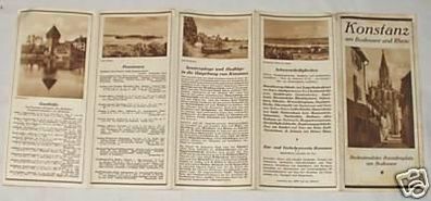 altes Reklame Prospekt Konstanz am Bodensee um 1930