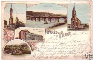 18116 Ak Lithographie Gruss aus Trier 1900
