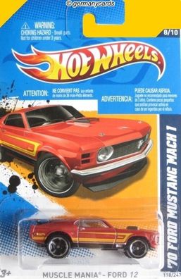 Spielzeugauto Hot Wheels 2012* Ford Mustang Mach 1 1970