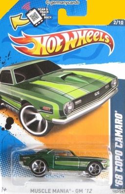 Spielzeugauto Hot Wheels 2012* Chevrolet Camaro Copo 1968