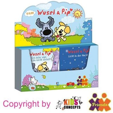NICI Friendz Wusel & Pip "Mega Mini Buch Set" 4 Stück Neuware