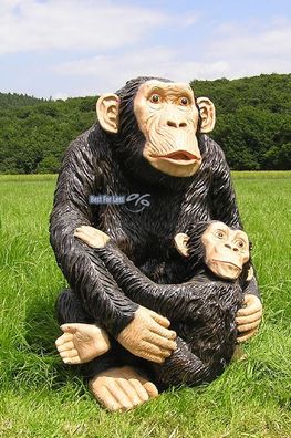 Affe Byby Figur kleines Afrika Jungel Dekoration Deko Aufstellfigur Shimpanse groß