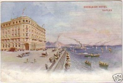 21565 Ak Lithographie Naples Excelsior Hotel um 1910