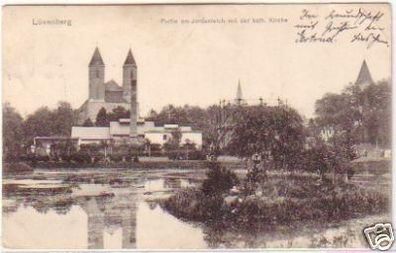 21576 Ak Löwenberg in Schlesien am Jordanteich 1911