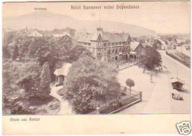 21682 Ak Gruss aus Goslar Hotel Hannover um 1910