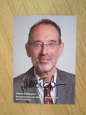 Österreich Bundesminister Prof. Dr. Heinz Faßmann - handsigniertes Autogramm!!!