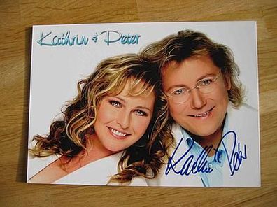 Schlagerstars Kathrin & Peter handsignierte Autogramme!