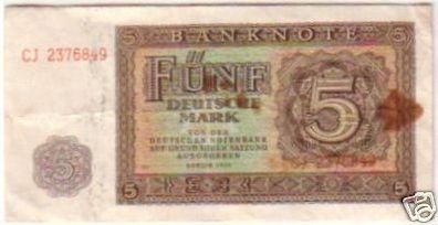 seltene Banknote 5 Mark 1948 DDR Deutsche Notenbank