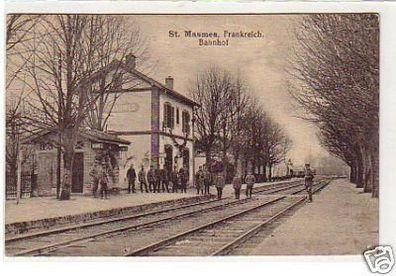 21359 Ak St.Masmes Frankreich Bahnhof 1916