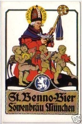 15546 Reklame Ak St. Benno Bier Löwenbräu München 1920