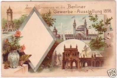 04253 Ak Lithographie Berliner Gewerbe Ausstellung 1896