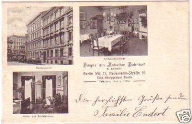 21851 Ak Berlin Hospiz am Anhalter Bahnhof 1911