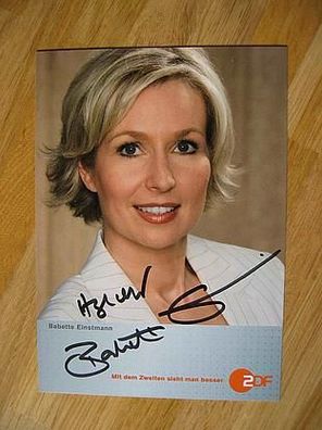 ZDF Fernsehmoderatorin Babette Einstmann - handsigniertes Autogramm!!!