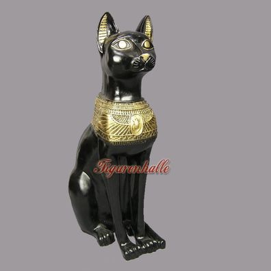 Ägyptische Katze Bastet Ägypten Figur Statue Skulptur Einrichtung Dekoratin schwarz