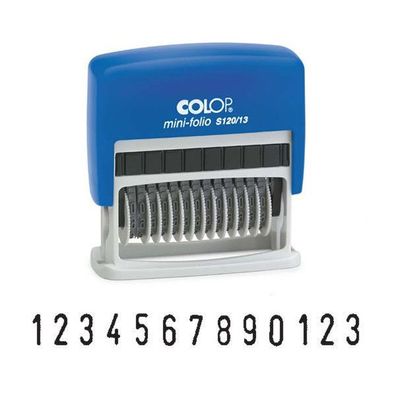 COLOP Nummernstempel Printer Mini Folio S 120/13 / Druck 43 x 4 mm Ziffernstempel