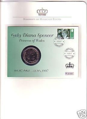 schöner Numisbrief Lady Diana Spencer 1997