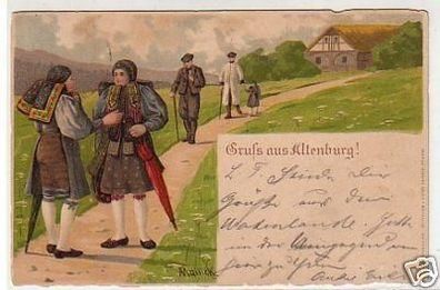 21962 Ak Lithographie Gruß aus Altenburg ! 1904