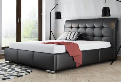 Polsterbett "AMRI" mit Bettkasten und Lattenrost - Liegefläche 160 x 200 cm