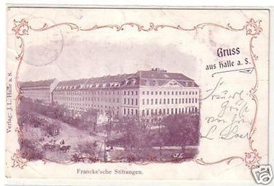 23176 Ak Gruß aus Halle Francke`sche Stiftungen 1901