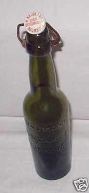 Glasflasche Bierflasche Naumann Naumburg um 1920