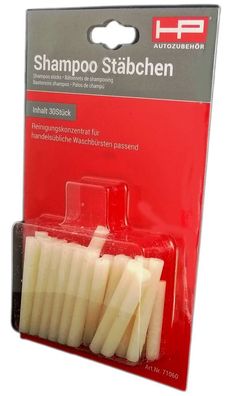 Shampoo Stäbchen für handelsübliche Waschbürsten HP Autozubehoer 71060 30er Set