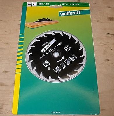 HM Kreissägeblatt wolfcraft 6355000 - 127 x 12,75 mm 18 Zähne