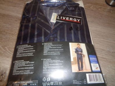 Schlafanzug für Herren-Größe M 48/50 Satinqualität - ungetragen - Livergy