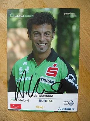Tischtennis Bundesliga TTC Jülich Adel Massaad - handsigniertes Autogramm!!!
