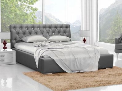 Polsterbett "Ellen" mit Bettkasten und Lattenrost - Liegefläche 140 x 200 cm