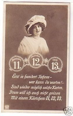 23020 Datumsspielerei Ak mit Stempel 11.12.1913