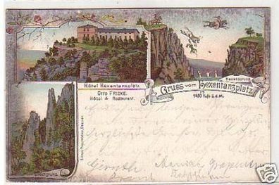 21676 Ak Lithographie Gruß vom Hexentanzplatz 1894
