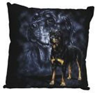 Deko- Kissen aus der ©Kollektion Bötzel - Rottweiler - Größe ca. 40 x 40 cm - 091
