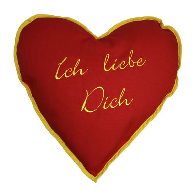 Herzkissen Kissen 38 cm Herz Valentinstag Muttertag ICH LIEBE DICH - 11412 - Dekokiss