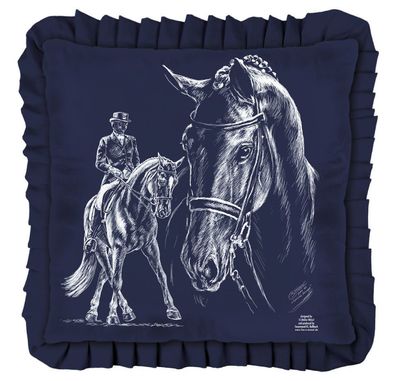 KISSEN - Dressurreiten - Gr. ca. 40x40cm - 11364 - Zierkissen Dekokissen