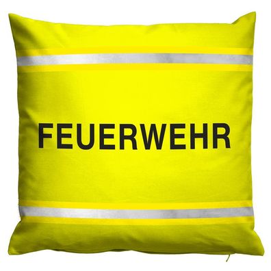 Kissen gefüllt mit refelktierenden Streifen, Aufdruck: Feuerwehr ca. 40 x 40 cm i