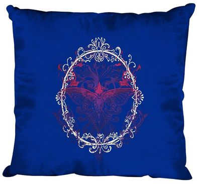 Deko- Kissen mit Print - Schmetterling - K09582 Royal