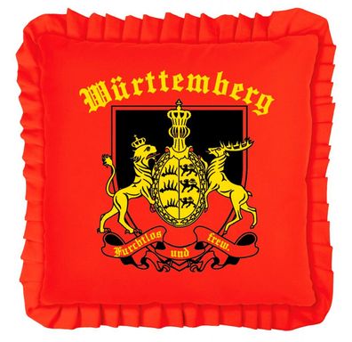 Rüschen- Dekokissen - Württemberg - 11373 - Gr. ca. 40 x 40 cm - Autokissen Dekokis